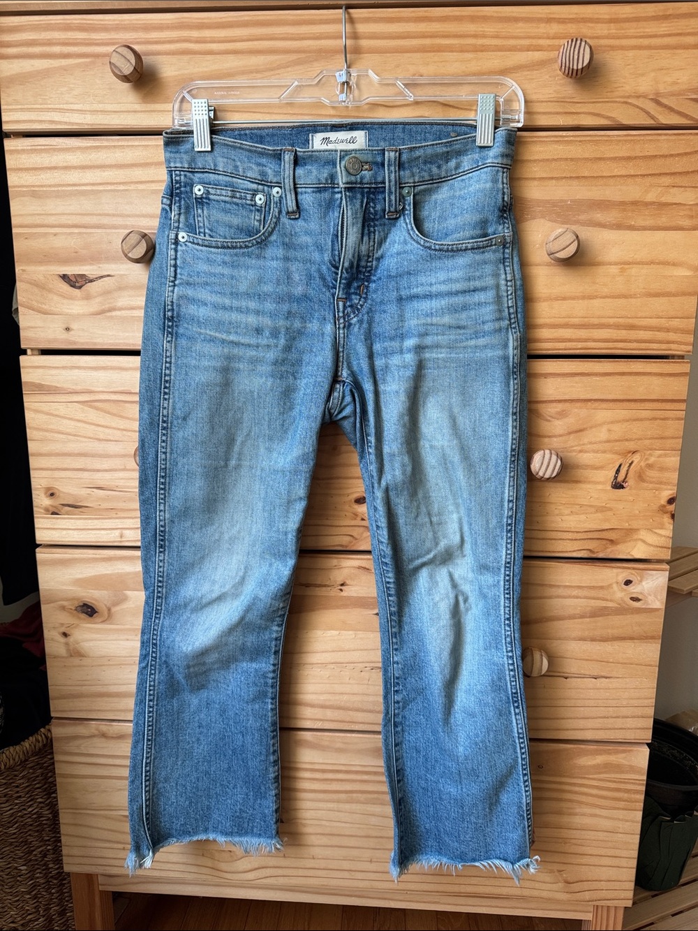 Madewell Cali Demi Boot Jeans with Raw Hem